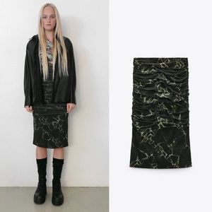 Zara Draped Tulle Midi Skirt